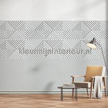 Behang 3d ruitpatroon behaang Noordwand van vruuger 