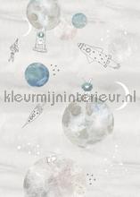 Too the moooon grey fotobehang Behang Expresse babykamer 