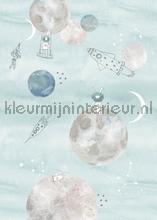 Too the moooon blue fotobehang Behang Expresse babykamer 