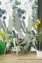 Peekaboo green wallcovering Behang Expresse Sofie en Junar INK7646