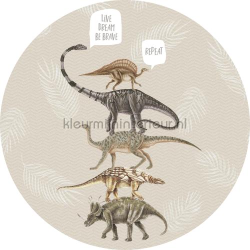 Live dream be brave sand cirkel 100cm stickers mureaux INK336 Sofie en Junar Behang Expresse