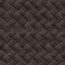 Leather patchwork antracite papel de parede Hookedonwalls quadrado 