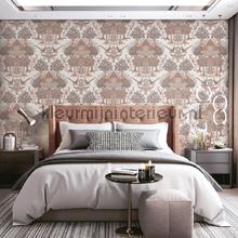 Nordic deer frorest Beige behang Dutch Wallcoverings klassiek 