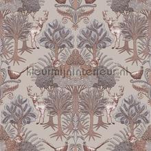 Nordic deer frorest Taupe papel de parede Dutch Wallcoverings Vendimia Velhos 