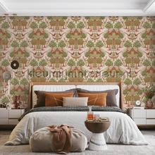 Nordic deer frorest Green papel de parede Dutch Wallcoverings Vendimia Velhos 