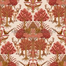 Nordic deer frorest Red tapet Dutch Wallcoverings Vintage Gamle 