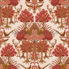 Nordic deer frorest Red behang Dutch Wallcoverings klassiek 