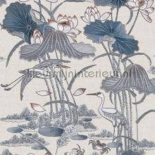 Lotus pond Blue papel pintado Dutch Wallcoverings urbano 