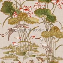 Lotus pond Green papel de parede Dutch Wallcoverings Vendimia Velhos 