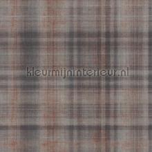 Tartan noir fusain wallcovering Casadeco wood 