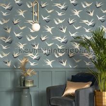 Swallow vert sauge papel pintado Casadeco urbano 