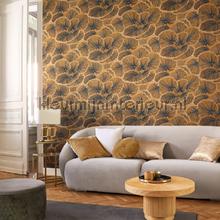 Cabaret jaune mordore wallcovering Casadeco Vintage- Old wallpaper 