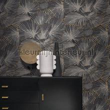 Cabaret noir reglisse wallcovering Casadeco Vintage- Old wallpaper 