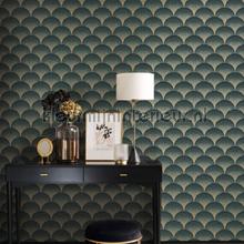 Broadway vert canopee wallcovering Casadeco Vintage- Old wallpaper 