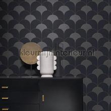 Theatre noir reglisse wallcovering Casadeco Vintage- Old wallpaper 