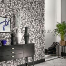 Music hall beige lin noir tapeten Casadeco Twenties TWNT88699191