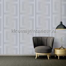 Maeander-design-silber-grau behang Versace wallpaper Zoom 