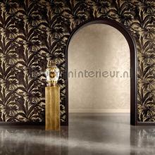 Palmen-metallic-effekt-braun-metallic behang Versace wallpaper klassiek 