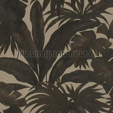 Palmen-metallic-effekt-braun-metallic wallcovering Versace wallpaper Vintage- Old wallpaper 