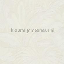 Palmen-blaettern-creme-metallic behang Versace wallpaper Zoom 