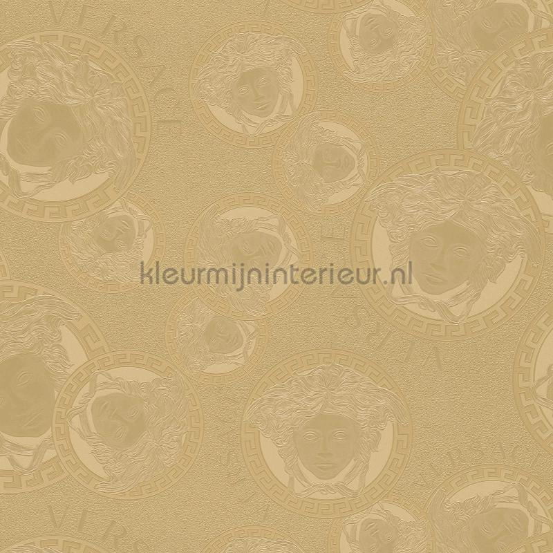 Medusa-metallic-glanz-gold behang 384611 klassiek Versace wallpaper