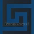 Griechischer-schluessel-blau-schwarz behang 386093 klassiek Stijlen