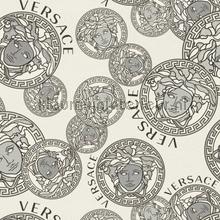 Medusa-design-lable-metallic-schwarz-weiss papel pintado Versace wallpaper Vendimia Viejo 
