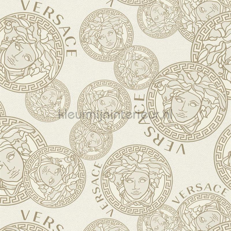 Medusa-logo-grau-metallic behang 386103 klassiek Versace wallpaper