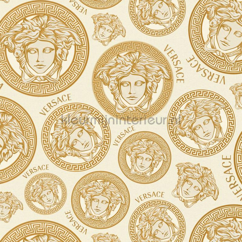 Medusa-emblem-creme carta da parati 386115 classico Versace wallpaper