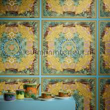 Ornament-und-dschungel-motiv-mit-gold behang Versace wallpaper klassiek 