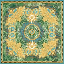 Ornament-und-dschungel-motiv-gruen-metallic papel pintado Versace wallpaper Vendimia Viejo 