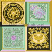Ornament-im-kachel-muster-metallic papel pintado Versace wallpaper Vendimia Viejo 