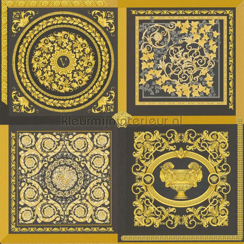 Ornament-im-kachel-stil-gold behang 387043 klassiek Versace wallpaper