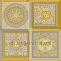 Ornament-im-kachel-gold-und-silber-metallic wallcovering 387045 classic Styles