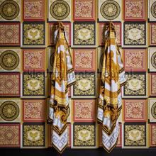 Ornament-im-kachel-metallic-rot-schwarz papel pintado Versace wallpaper Vendimia Viejo 