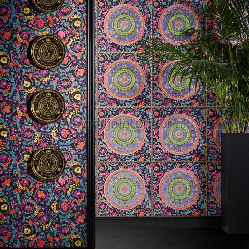 Marken-design-bunt-mit-neon-farben behang 387051 klassiek Versace wallpaper