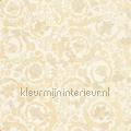 Blumenranken-ornament-creme-metallic behang 387063 klassiek Stijlen