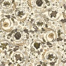Blumenranken-ornament-beige-metallic papel pintado Versace wallpaper Vendimia Viejo 