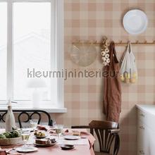 Lykke terracotta tapeten Sandberg uni farben 