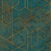 Print 6 hexagonaal patroonverloop behang Hookedonwalls Modern Abstract 