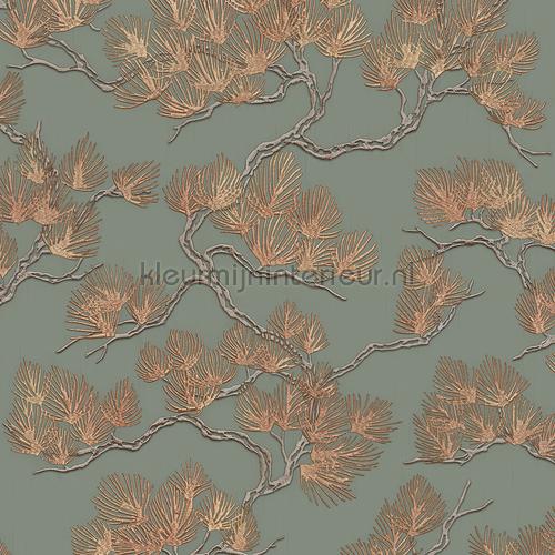 Pine tree green tapeten WF121013 blattmotiv Dutch Wallcoverings