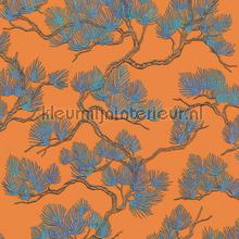 Pine tree orange papel de parede Dutch Wallcoverings Wall Fabric WF121016