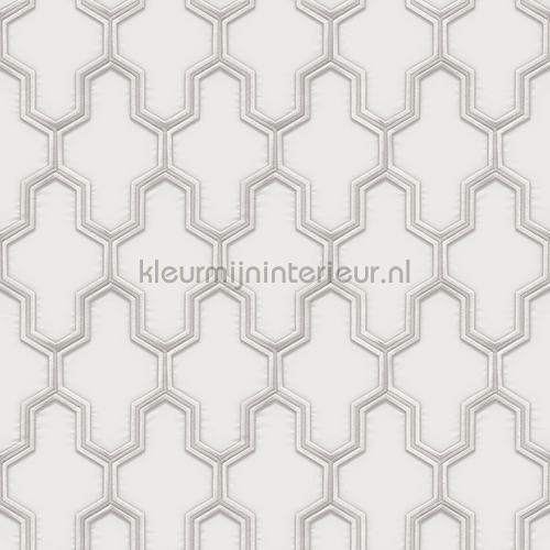 Geometric silver papel de parede WF121021 Wall Fabric Dutch Wallcoverings