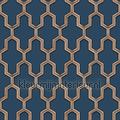 Geometric blue tapet WF121027 Wall Fabric Dutch wallcoverings