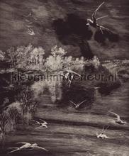 Hirundo black fotomurales Eijffinger PiP studio wallpaper 