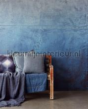 Weathered wall Bleu grey fotobehang Eijffinger Modern Abstract 