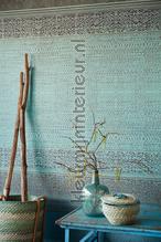 Tapestry Turquoise fotobehang Eijffinger Oosters Trompe loeil 