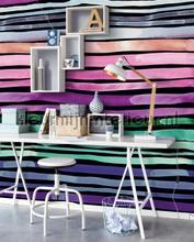 Aqua stripe Dark fototapet Eijffinger teenagere 