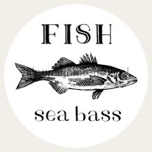 Sea bass 100 cm by Karlijn van de Wier wallstickers Eijffinger vindue stickers 