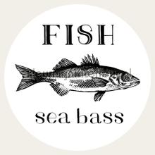 Sea bass 150 cm by Karlijn van de Wier wallstickers Eijffinger vindue stickers 